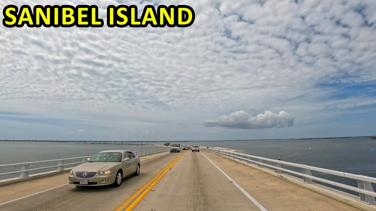 Sanibel Island Florida Driving Through