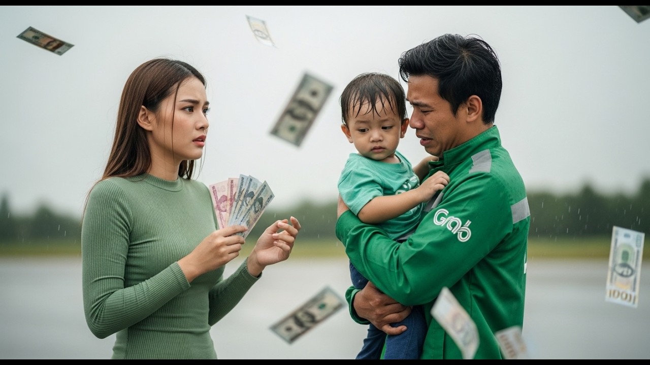 Thấy Anh Xe Ôm Địu Em Bé Chạy Khách Kiếm Tiền Lẻ Nữ Tỷ Phú Khóc NghẹnKhi BiếtDanh Tính Thật Của Anh