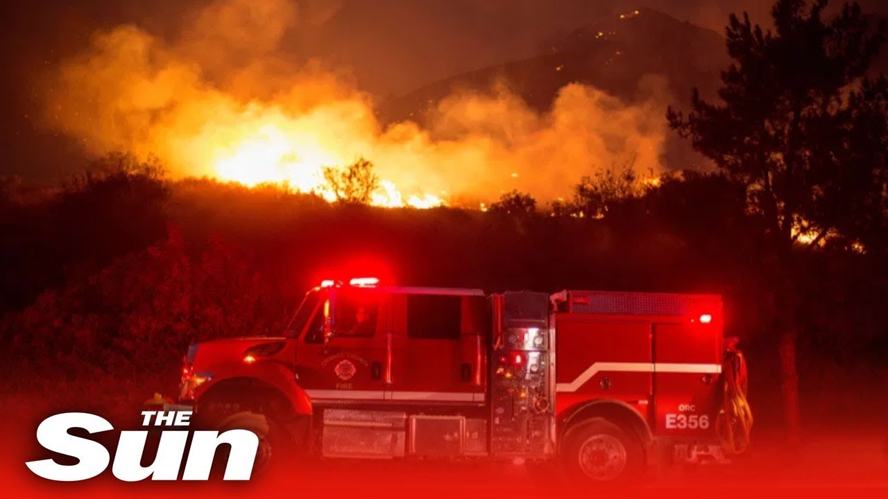 Live: Aerial view of Silverado fire in California