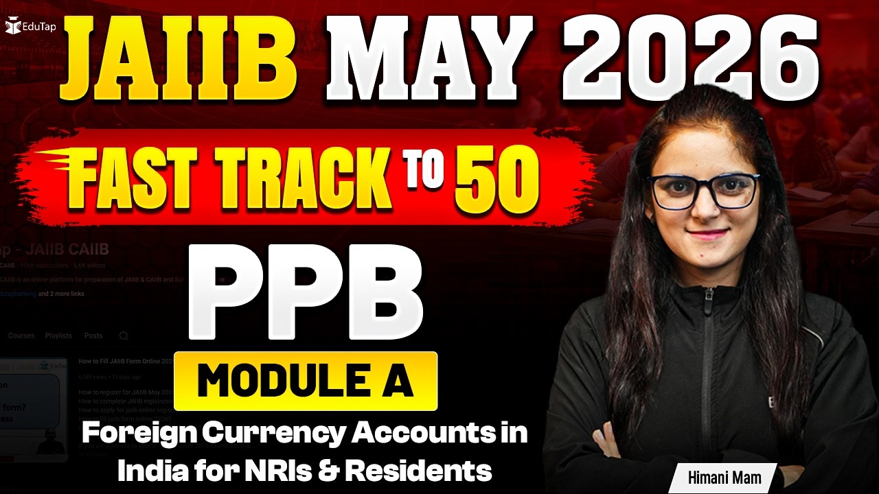 JAIIB PPB Free Online Classes 2026 | Foreign Currency Accounts in India for NRIs & Residents MCQ