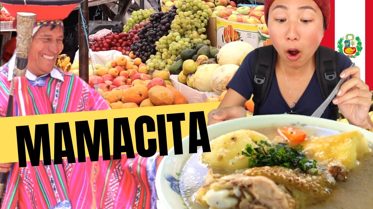 It's NOT Chicken! PERUVIAN STREET FOOD + SACRED SUSHI Caldo de GALLINA - LOCAL Market Pisac Peru 🇵🇪