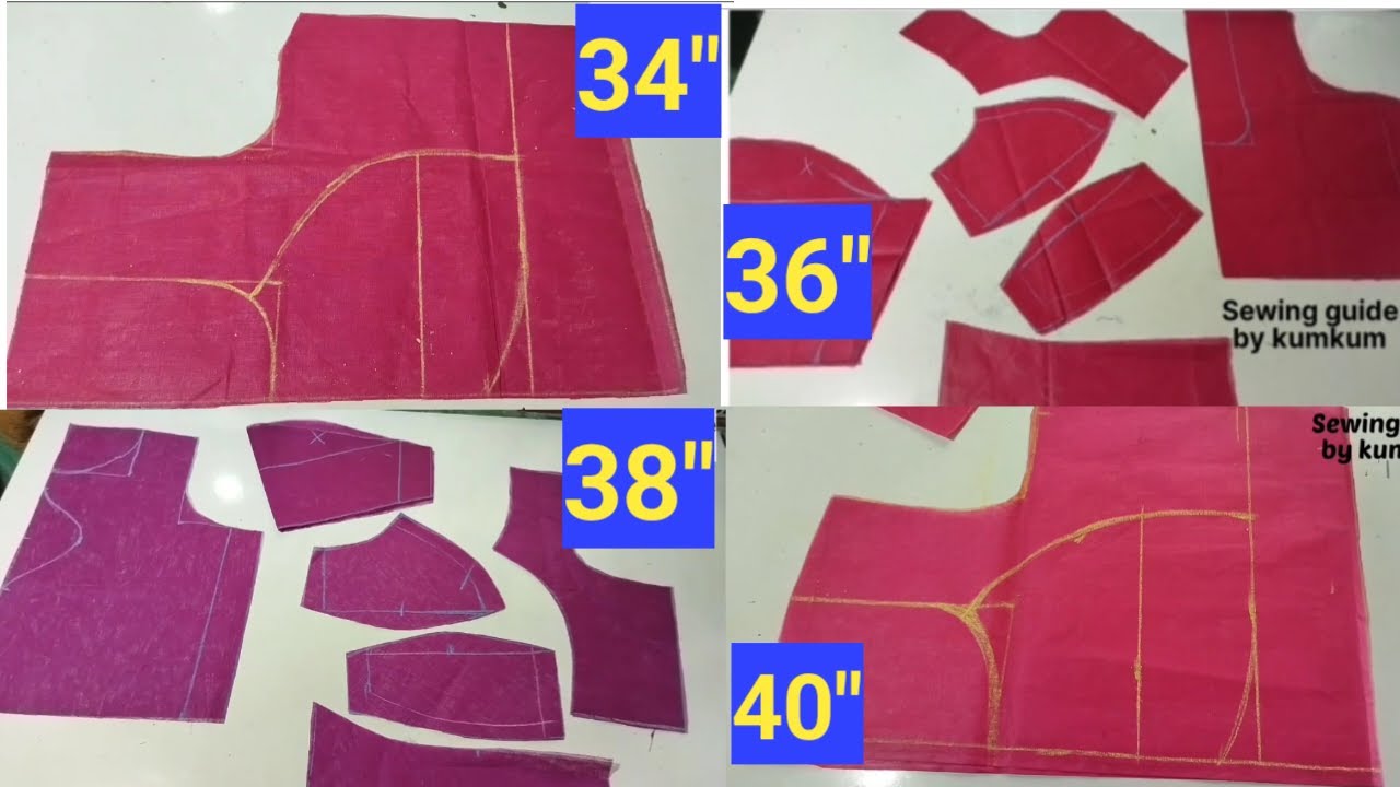 Double katori blouse cutting ।। 34