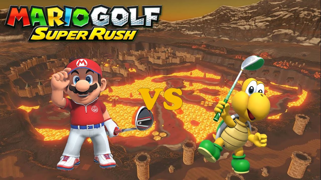Mario Golf: Super Rush - Standard Golf - Mario vs Koopa Troopa - Bowser Highlands