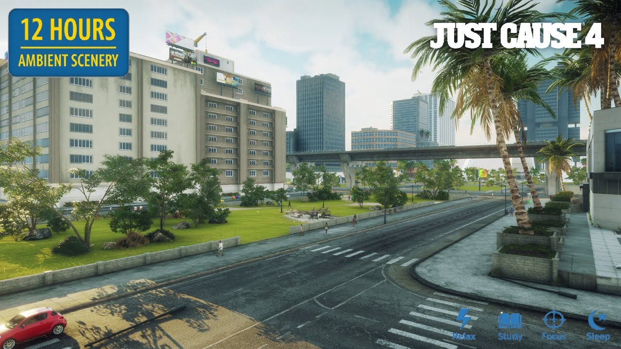 ☀️ 12 ЧАСОВ JUST CAUSE 4: Жизнь в Солисе, Трафик & Пешеходы для Фокуса & Учебы 🚶‍♂️