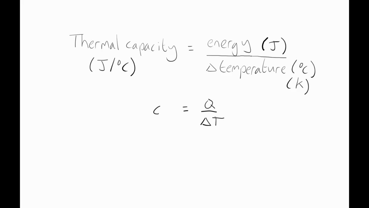 Specific Heat Capacity vs Thermal Capacity (GCSE Physics)