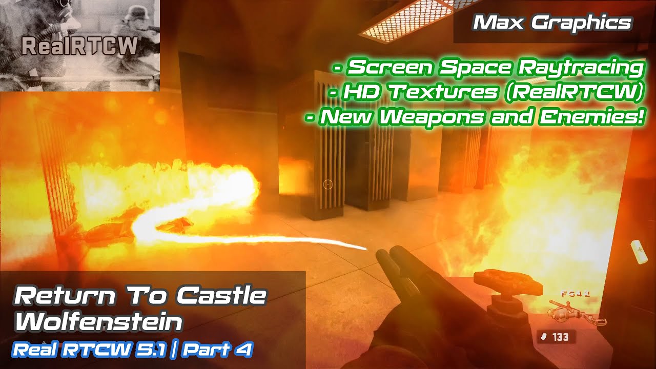 Return To Castle Wolfenstein | Screen Space Raytracing + Real RTCW | Max Graphics | Part 4