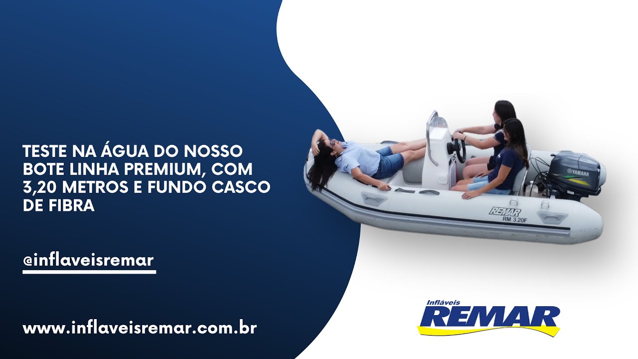 Teste na água: Bote Premium 3,20m com fundo de fibra!