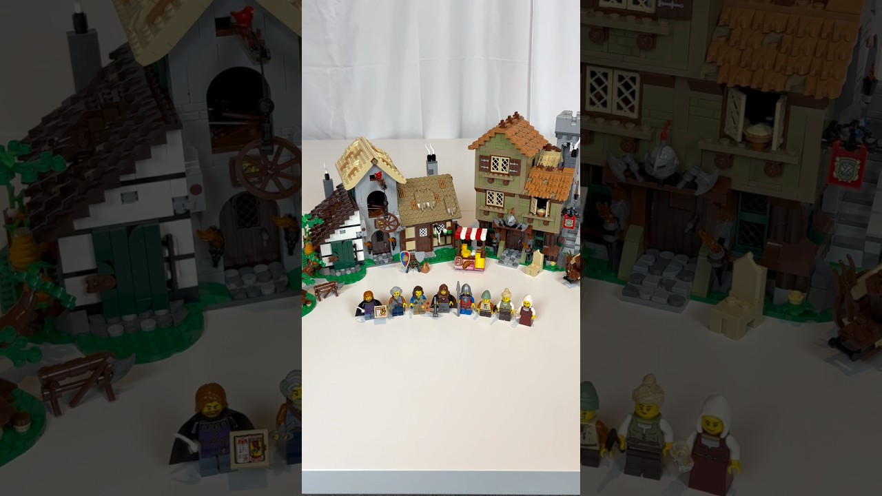 Средневековая городская площадь LEGO просто потрясающая!! 😉🐐 #lego #legocastle #legoreview