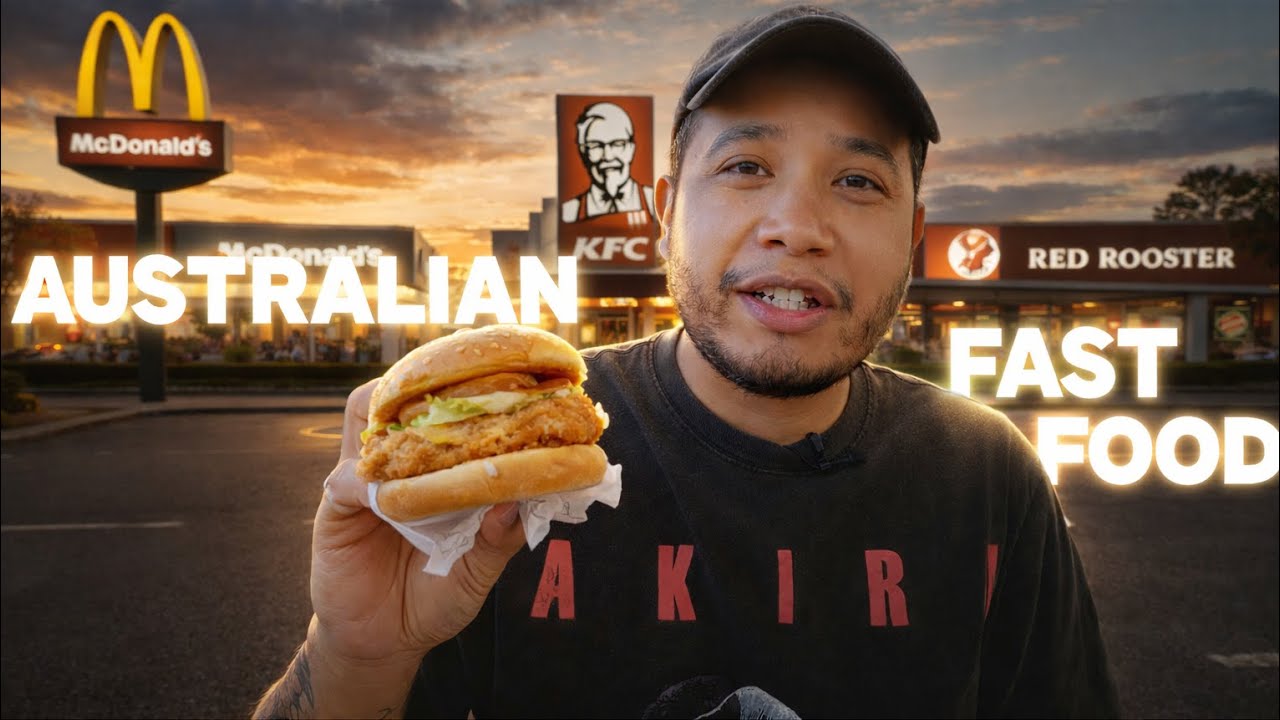 Американец пробует австралийский фастфуд | Hungry Jacks | Red Rooster | GYG | Noodle Box | Видеоб...
