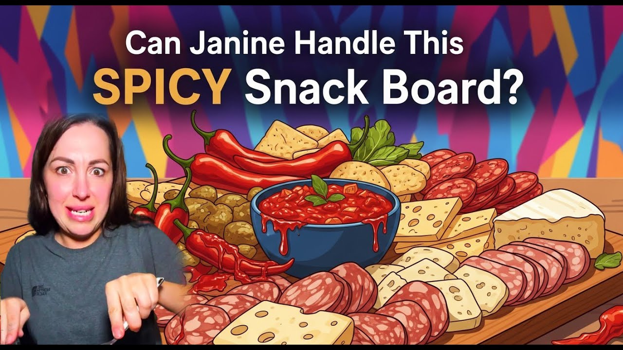 Janine Tries a Spicy Snack Board! 🌶️ | Nachos, Kofta, & Cheesy Bites | Eating Show