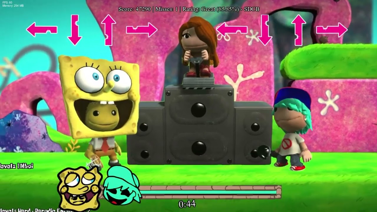 Friday Night Funkin Spongebob parodies v4 LEVELS NEWSONG