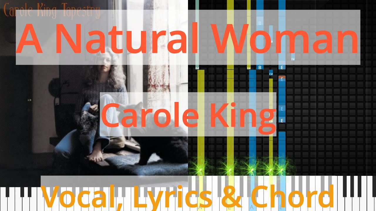 🎹Chord & Lyrics, A Natural Woman, Carole King, Synthesia Piano