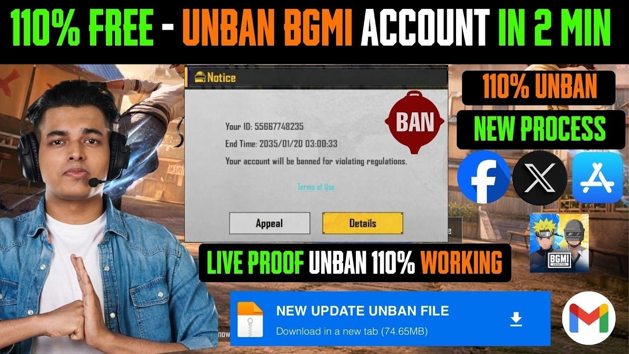 how to Unban bgmi Account | 10 Year Unban BGMI ID | Bgmi ID Unban kaise karen | 100% Working Trick