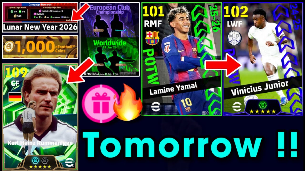 eFootball™ 2026 Завтра – все самые важные обновления!! 🤩🔥 Новые игроки в ежедневной игре, новые э...