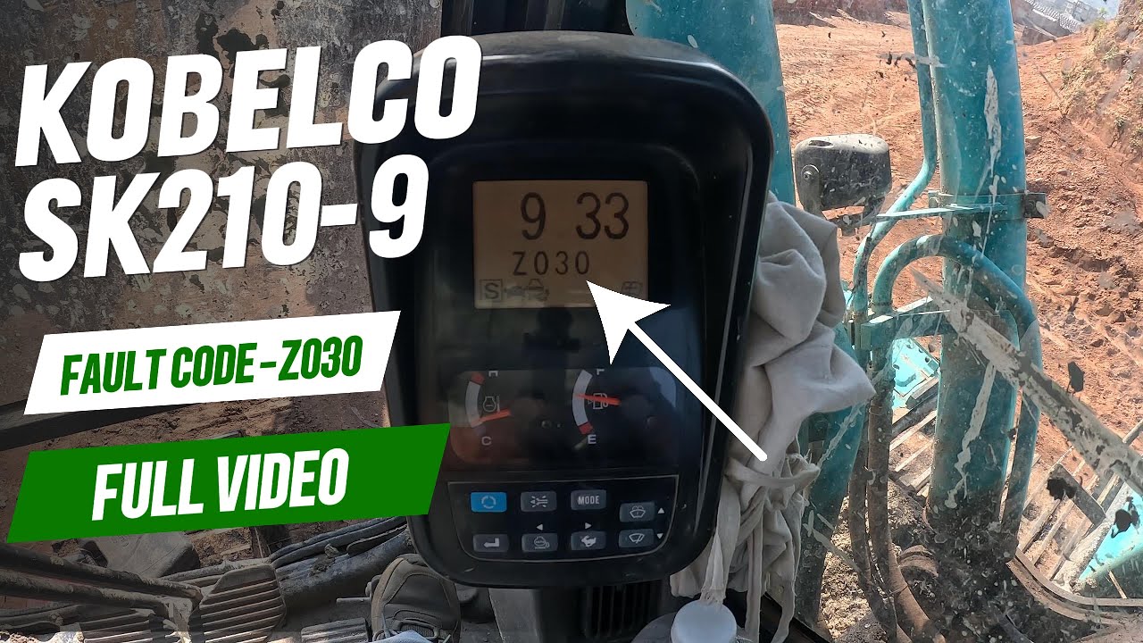 Kobelco SK210 Excavator Fault Codes Z030 How to Solution full Video.