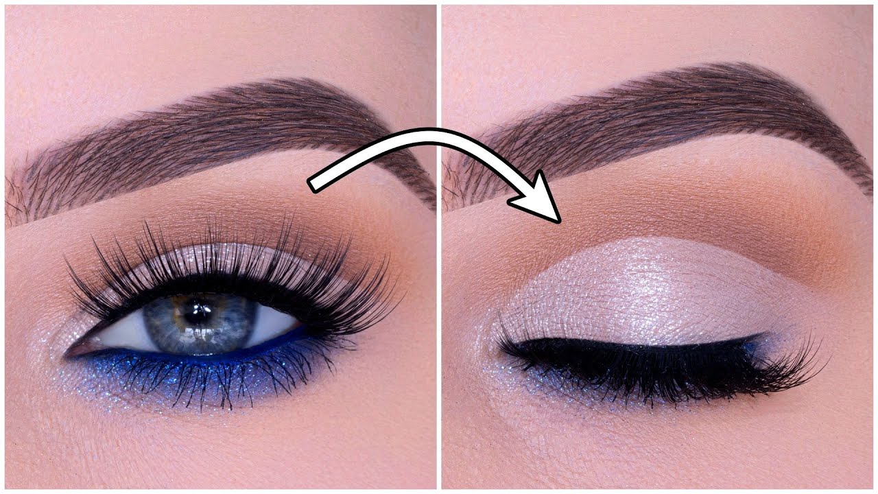 Soft Neutral Cut Crease With Touch of Blue Makeup Tutorial