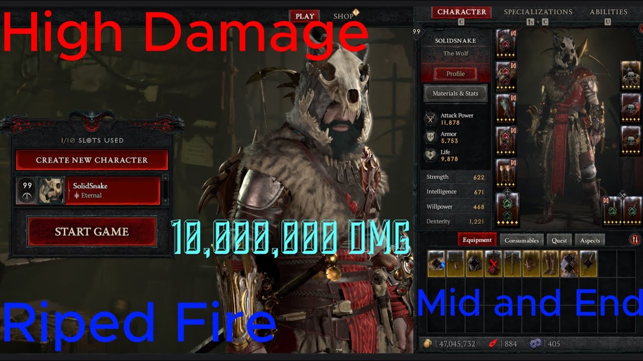 Diablo 4 Rogue Damage bulidديابلو بلد شخصية روق دمج خيالي