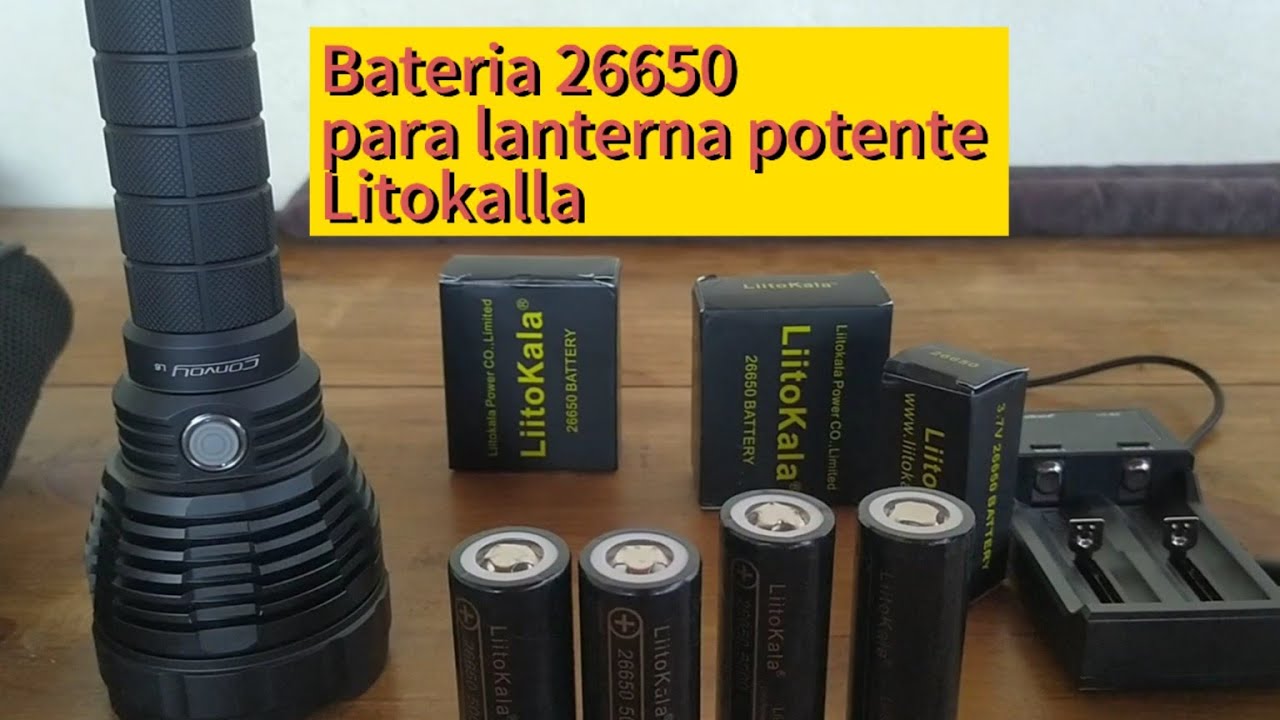 Melhor bateria Para Lanterna Convoy L6 Litokalla 26650