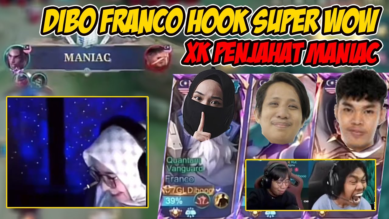 Dibo Franco Hook Auto Aim !! XK Penjahat Maniac 😂 !! MOBILE LEGENDS