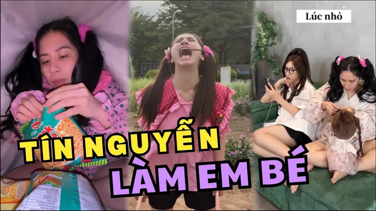 Bé Tín Nguyễn hong dễ bị ăn hiếp đâu nha | Tín Nguyễn làm em bé