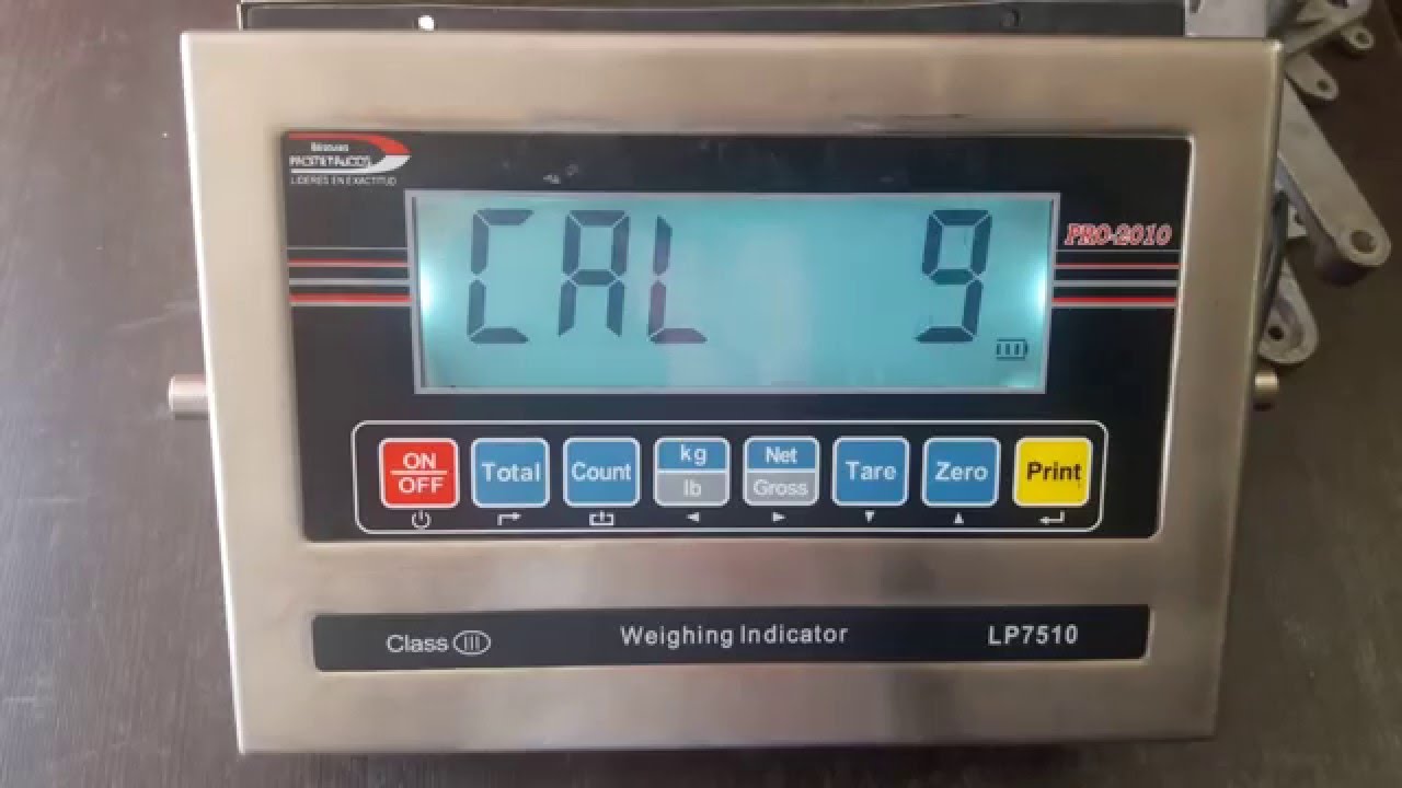 Ajuste peso  (calibración) Indicador prometalicos modelo PRO-2010 o LP7510