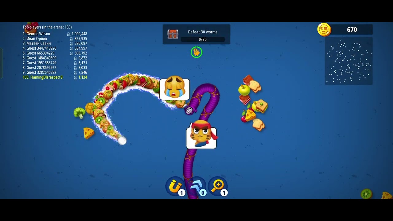 Snake worm 🪱🪱🪱#battle #games #bigbattle #augmentedrealitygame 