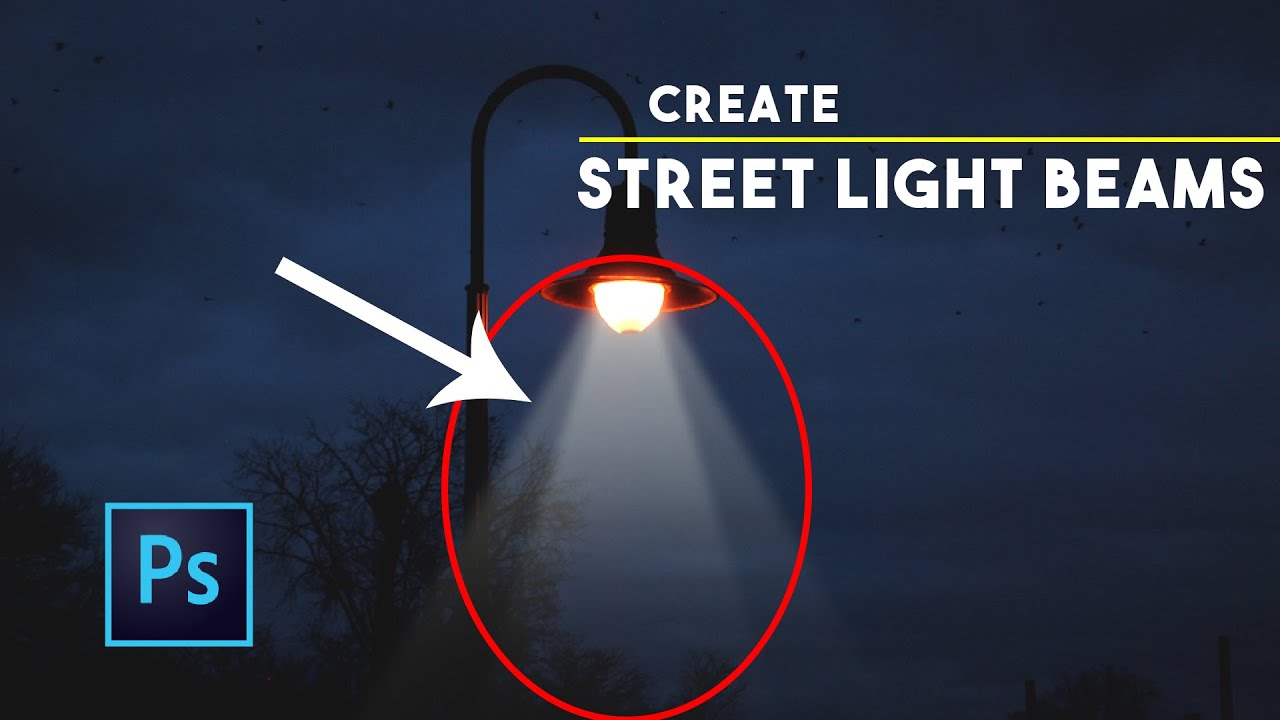 How to Create Realistic Street Light Beams in Photoshop | Night Light Beam Effect Tutorial