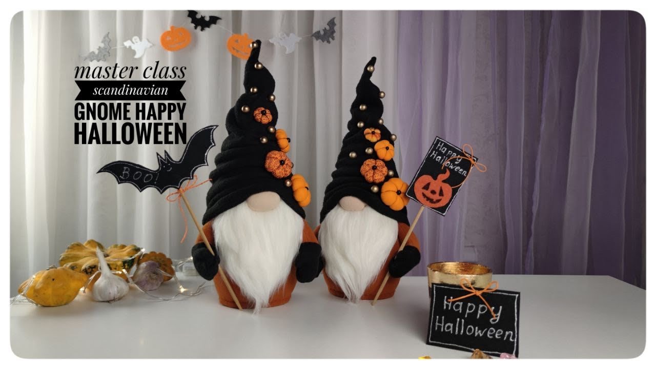 Scandinavian Gnome Happy Halloween pattern PDF DIY HandMade
