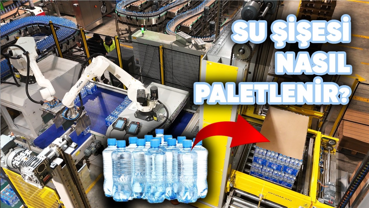 SU ŞİŞESİ DOLDURMA - PALETLEME - STREÇLEME @KUKARobotGroup