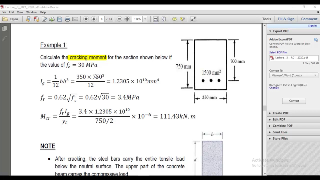 examples of Working stress method