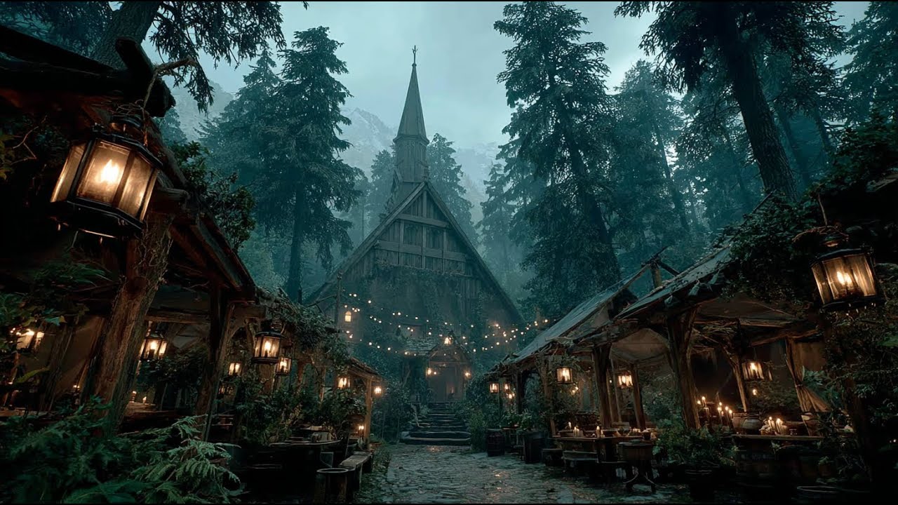 The Forest Chapel Market | Medieval Fantasy Music & Animated Ambience