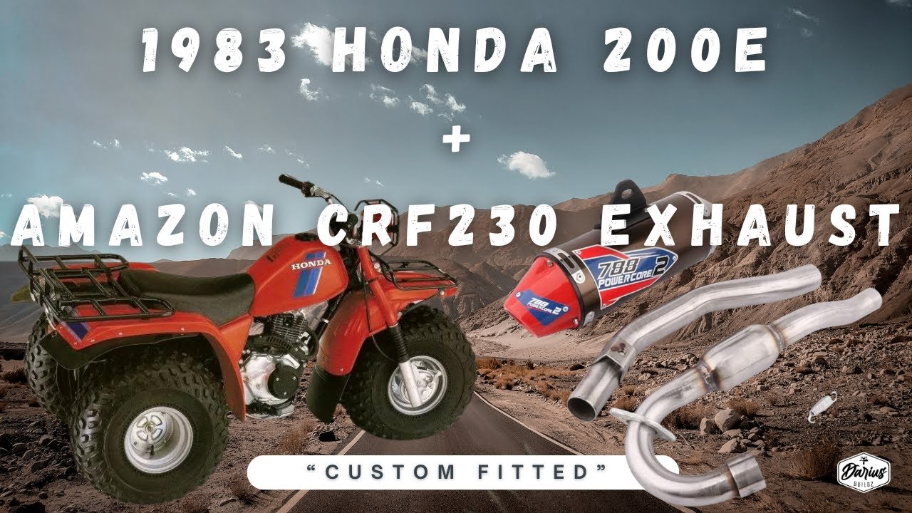 $200 1983 Honda 200e Big Red | CRF230 Amazon Exhaust, Carb Rejet, Rear Axle Issues