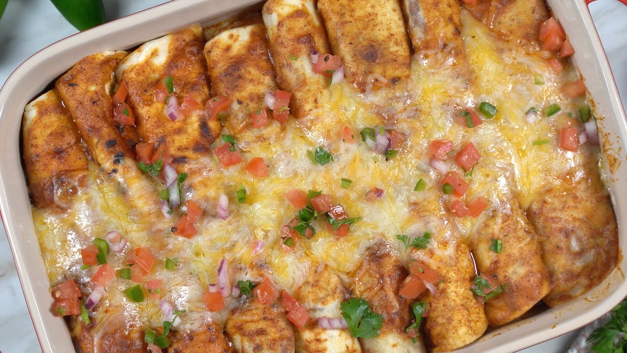 Restaurant Style Shredded Beef Enchiladas #enchilada #mexicanfood #homecooking #recipe #cooking
