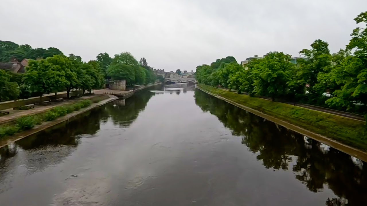 Early Morning Rainy WALK - York Hospital, ENGLAND to Micklegate via Train Station Gateway
