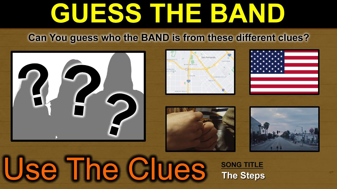 Guess The Band From The Different Clues on Screen