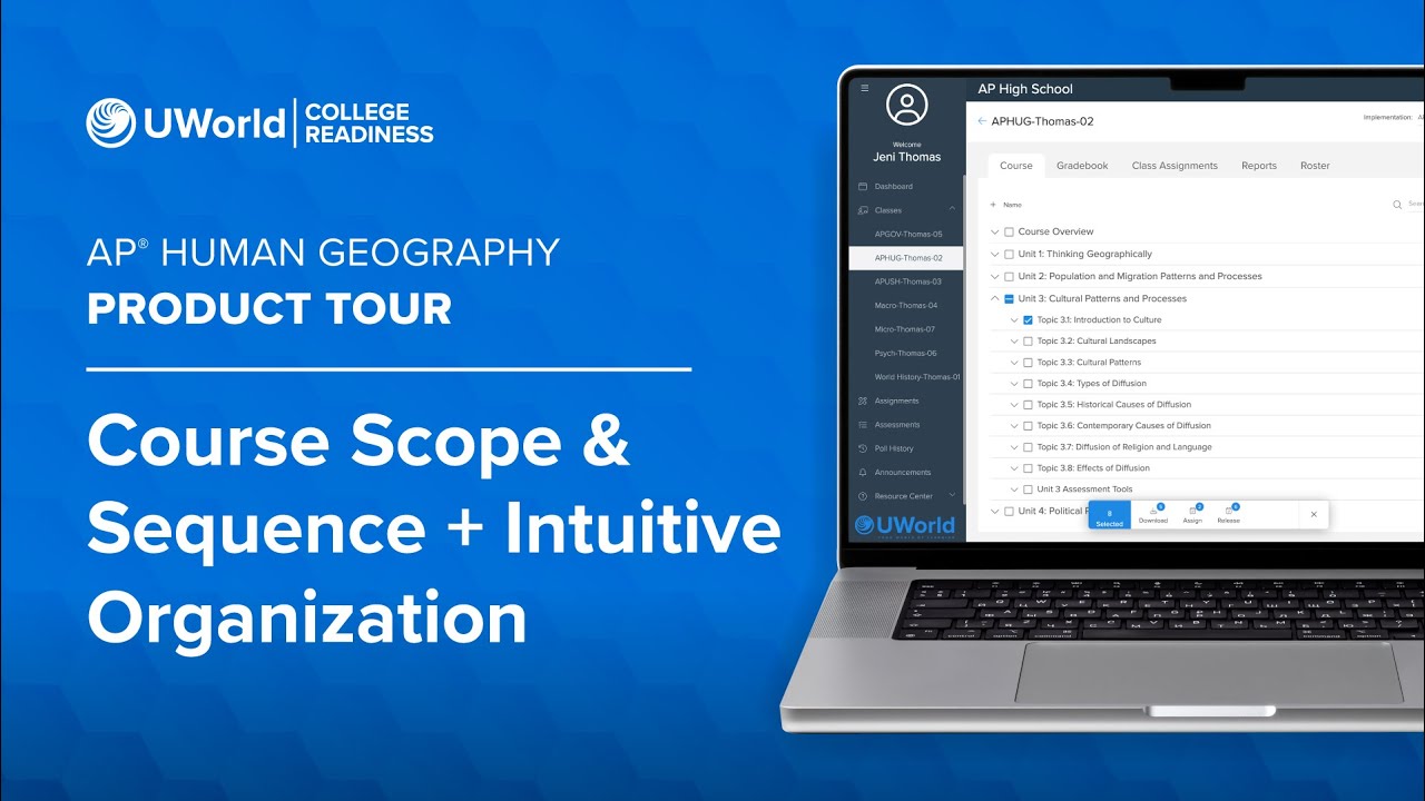UWorld’s Course for AP® Human Geography: Course Scope & Sequence + Intuitive Organization