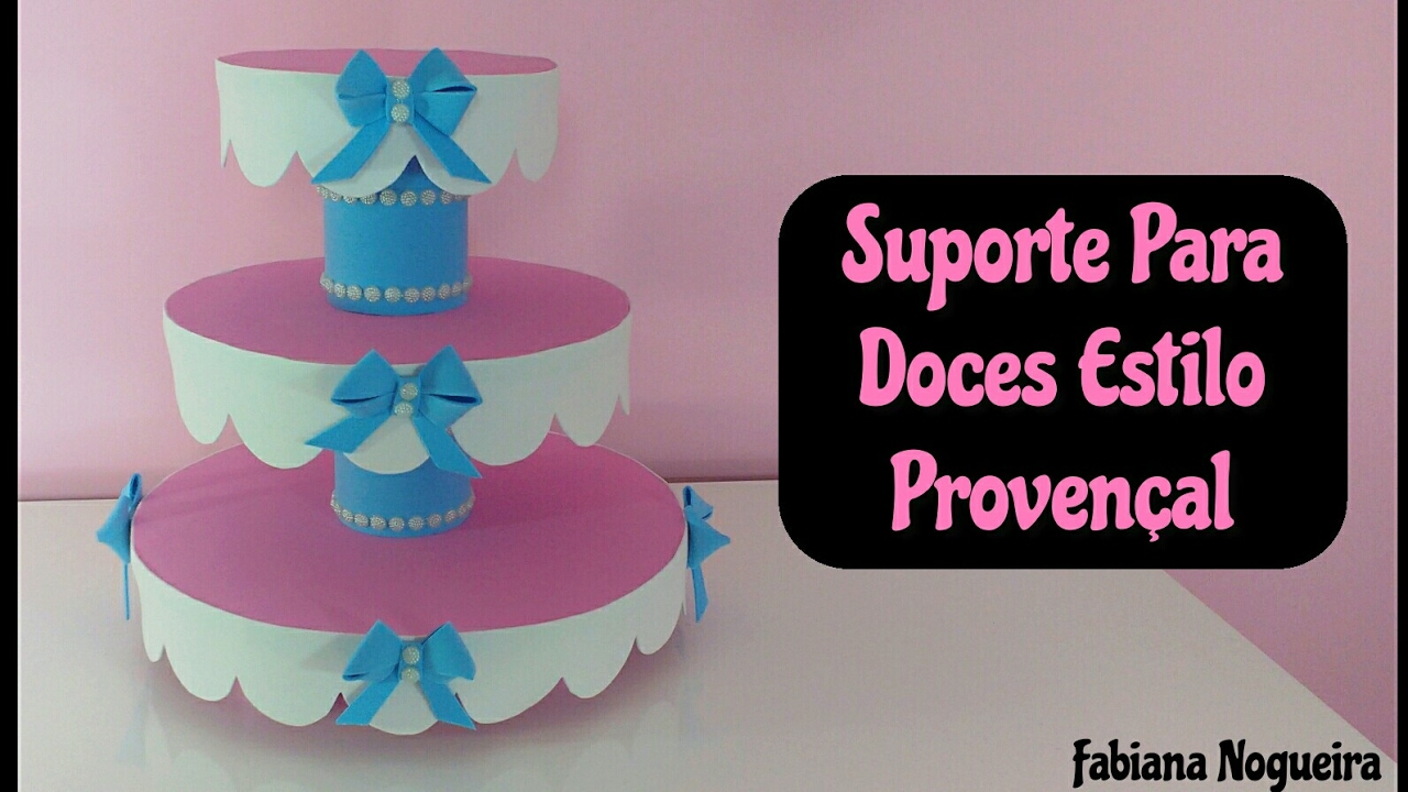 Suporte Feito com Papelão / Suporte Estilo Provençal Três Andares 💖🎂