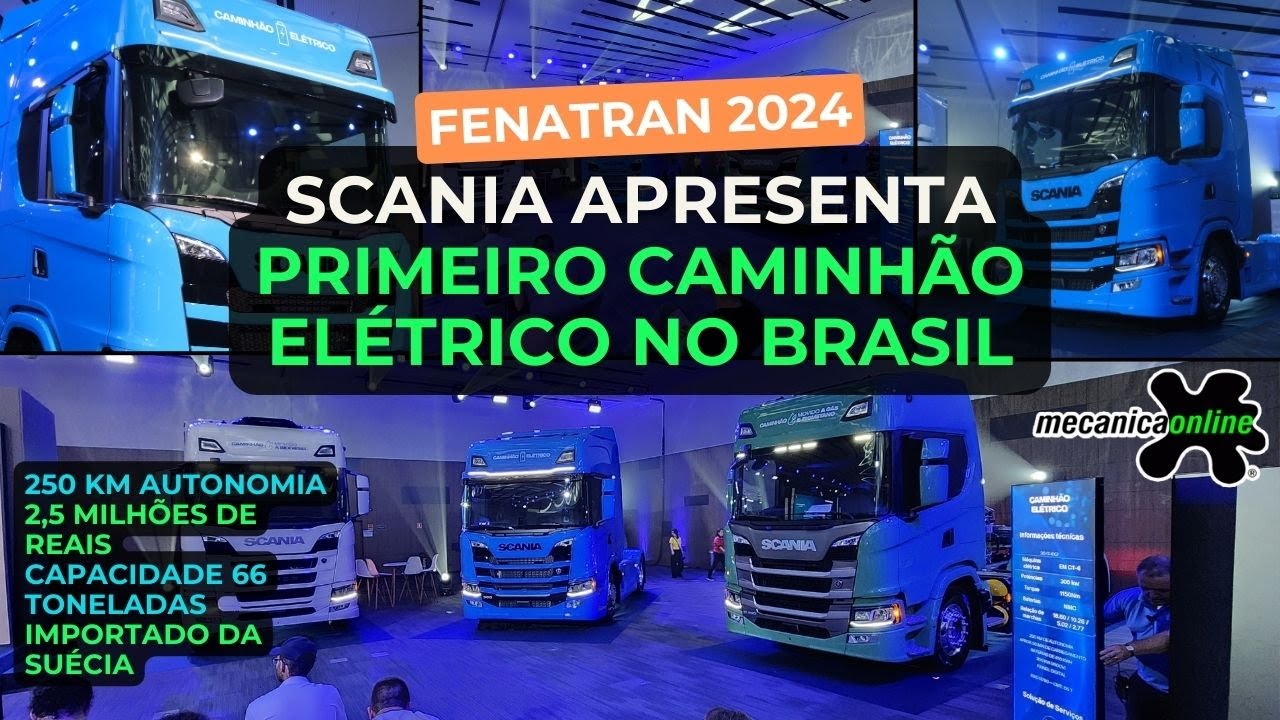 Scania lança caminhão elétrico no Brasil