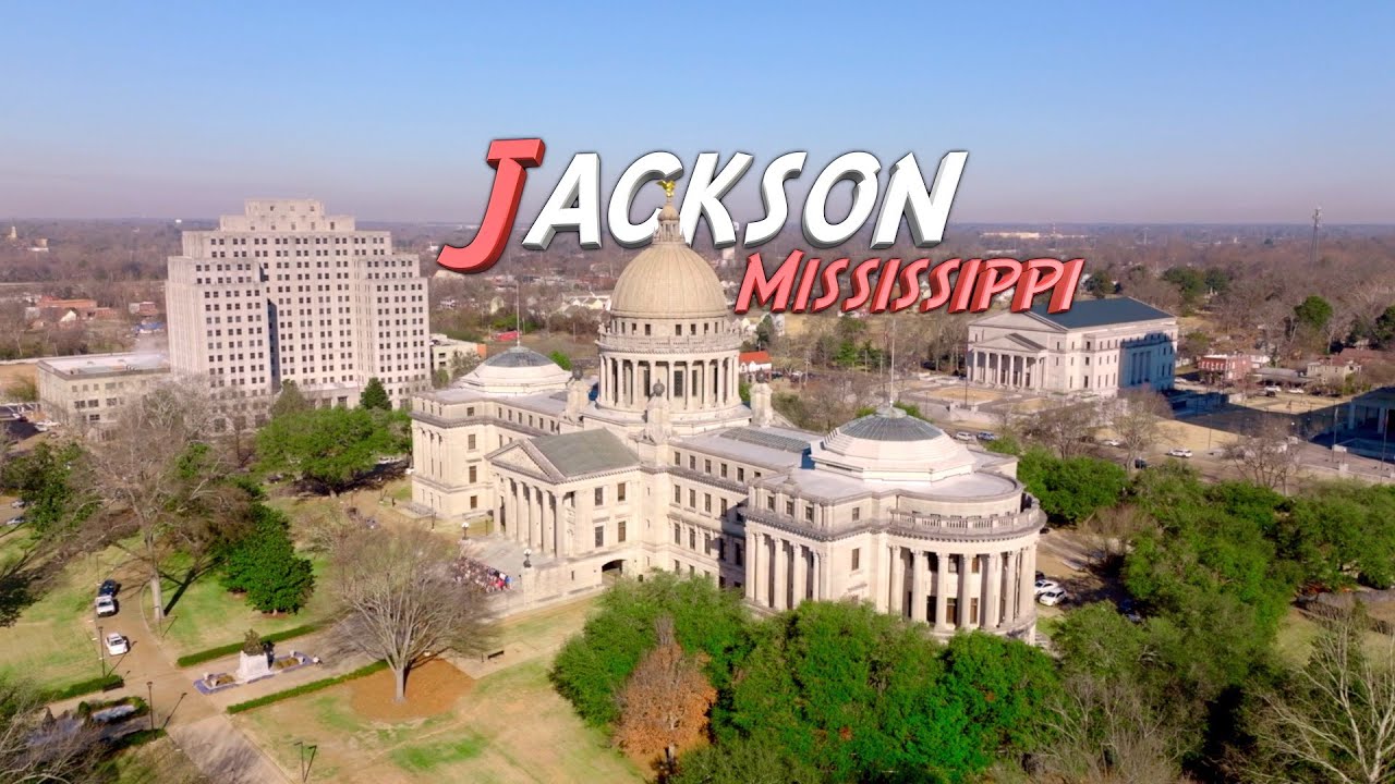 Jackson, Mississippi - 4K Drone Footage 2022 - Relaxing Music