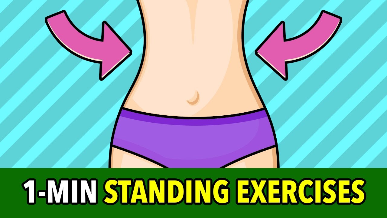1-Minute Standing Exercises To Lose Belly Fat - Abs Workout