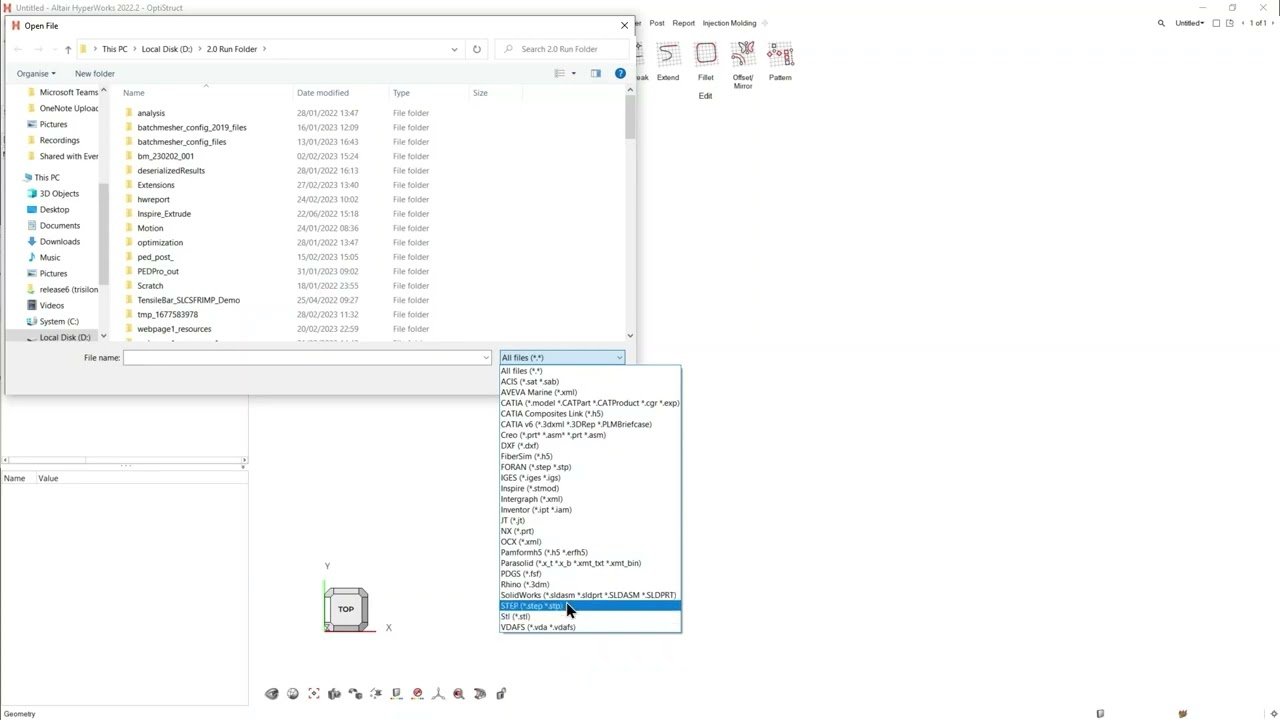 Importing Geometry into Altair HyperMesh