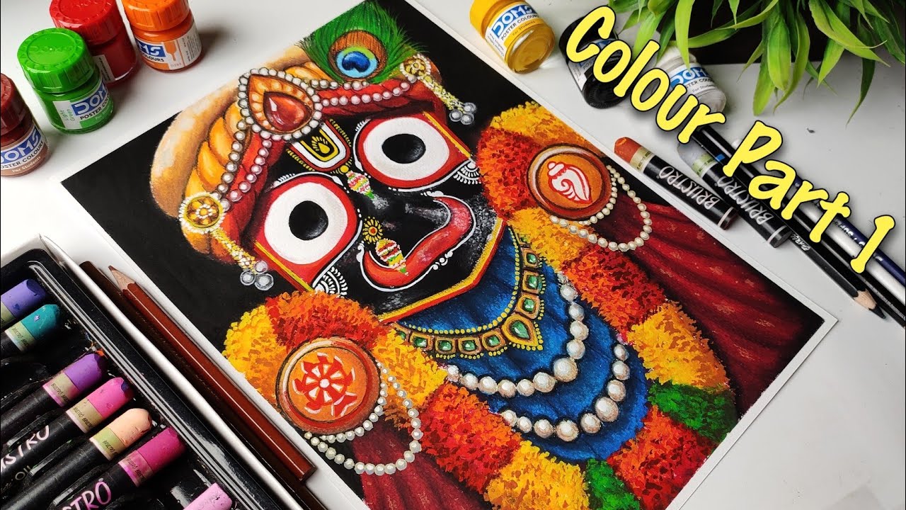 Rath Yatra Drawing with Oil Pastel | Lord Jagannath Drawing Step by Step #rathyatra #puri #jagannath