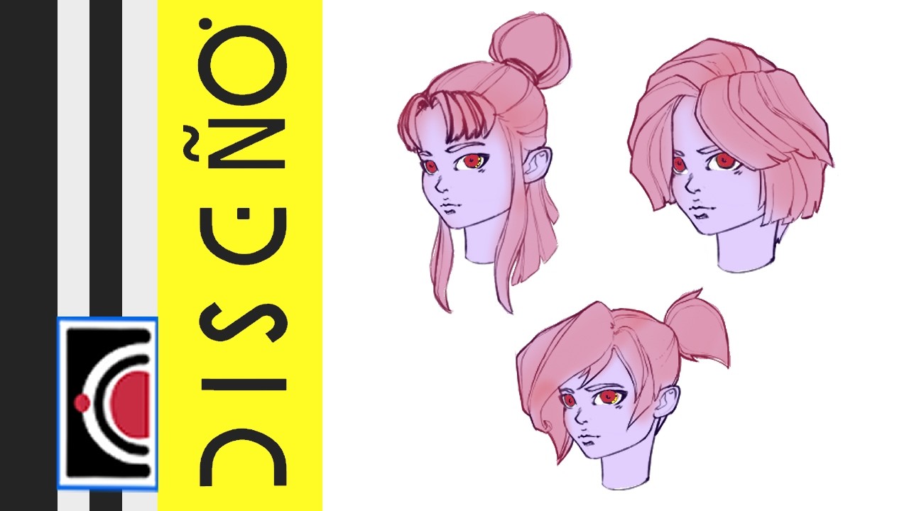 Dibuja la cabeza y varios peinados con esta sencilla guía | Curso de diseño de personajes - Parte 3