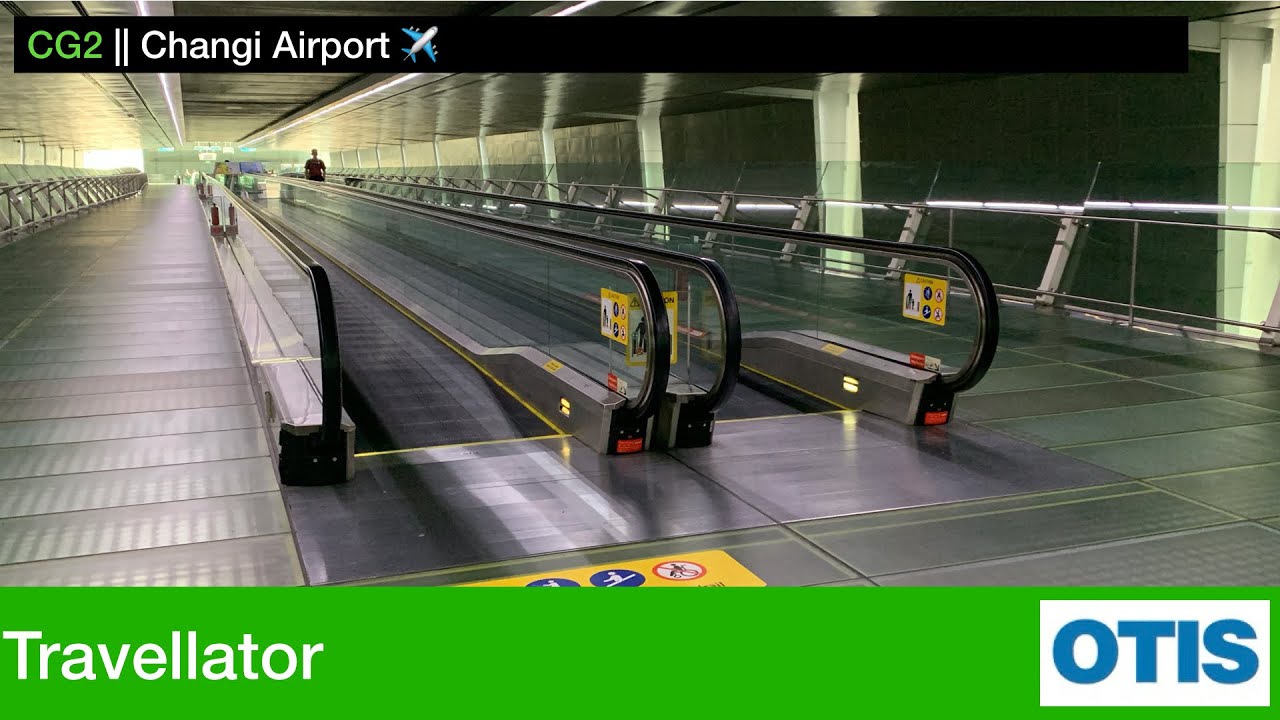 Changi Airport MRT Station || Otis Travellator 🇸🇬✈️