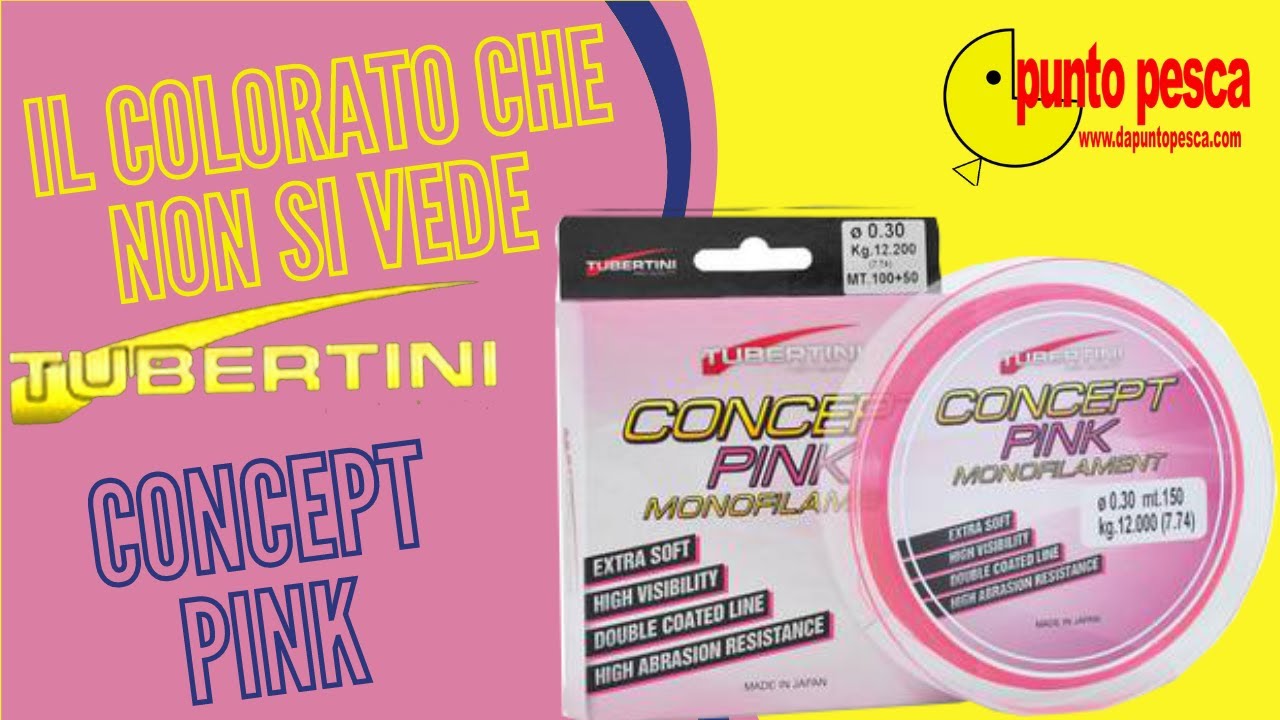 Monofilo Tubertini Concept Pink , il colorato che non si vede !!!Punto Pesca