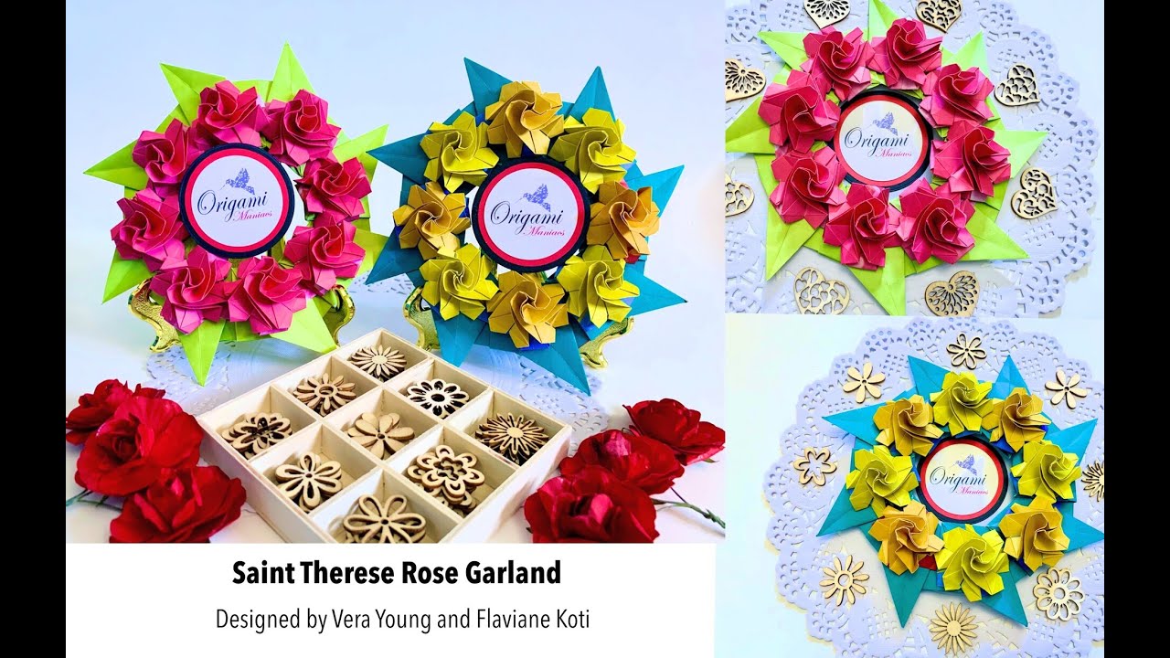 Origami Maniacs 482: Saint Therese Rose Garland