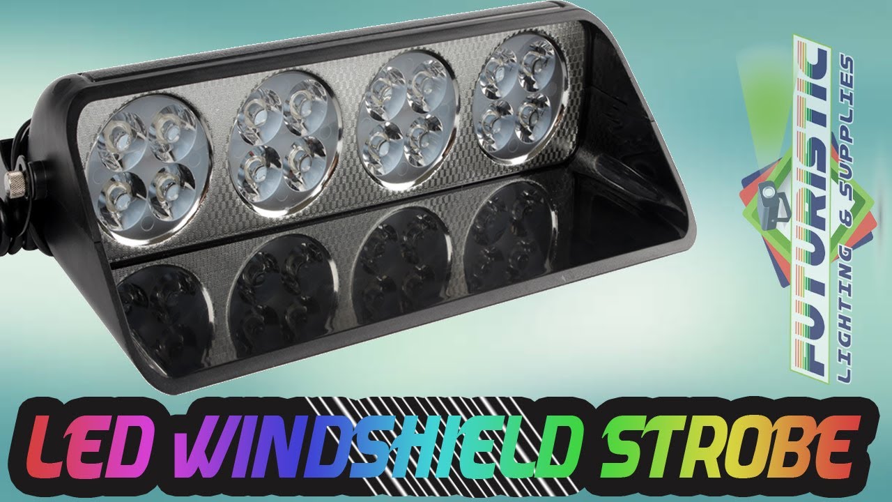 Extremely Bright Windshield Amber n White Strobe LED Light