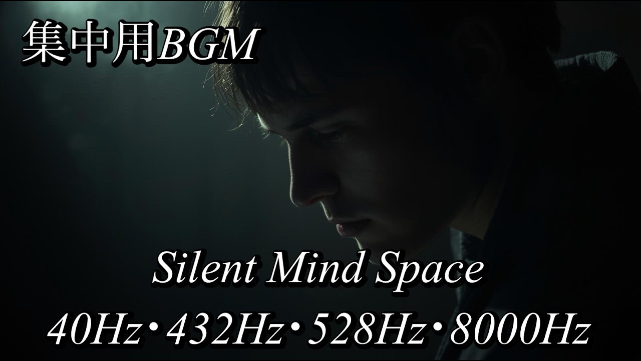 【集中用BGM】【40Hz+432Hz+528Hz+8000Hz】BGM to improve concentration|集中力を上げるBGM|Silent Mind Space
