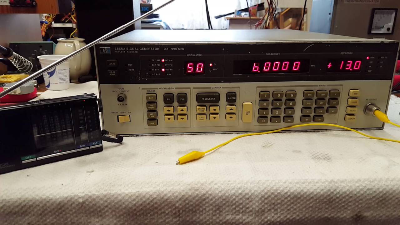 Radio Transmission using the HP 8656A Frequency Generator