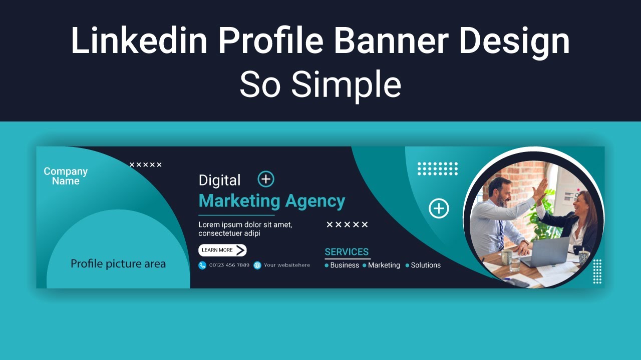 LinkedIn Background image LinkedIn cover photo design in Illustrator